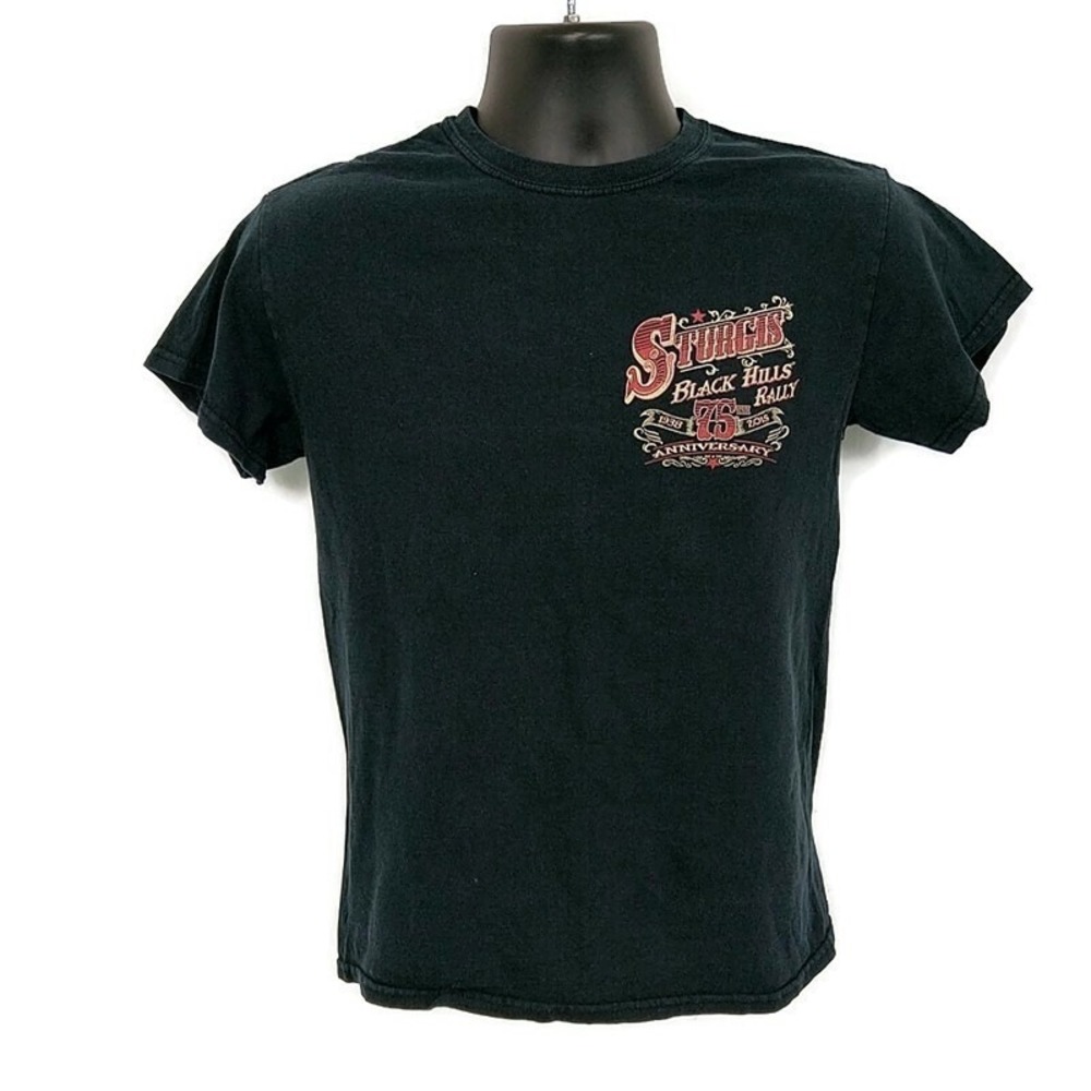 Sturgis‎ Black Hills Motorcycle Rally 75th Anniversary Graphic Tee Biker sz S